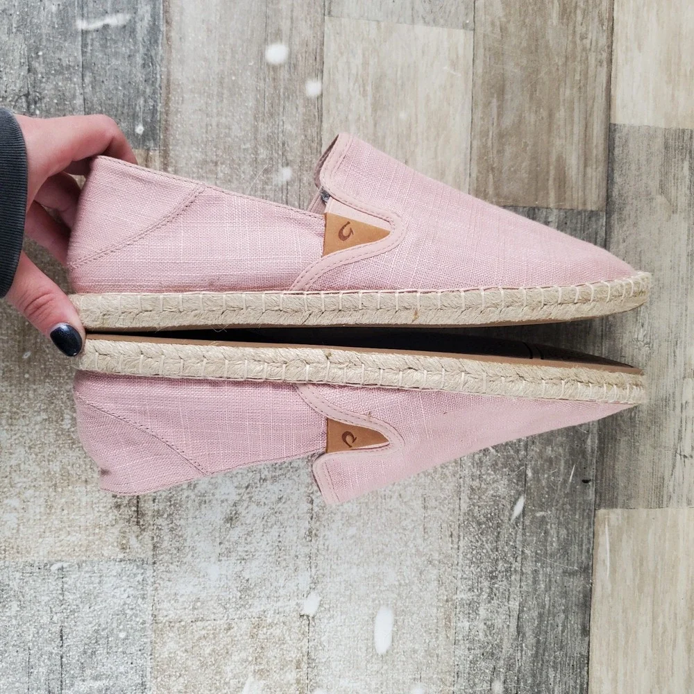 OLUKAI Kaula Pa'a Kapa Womens Pumps Sz 11 Pink Peach Comfort Slip On Round Toe
